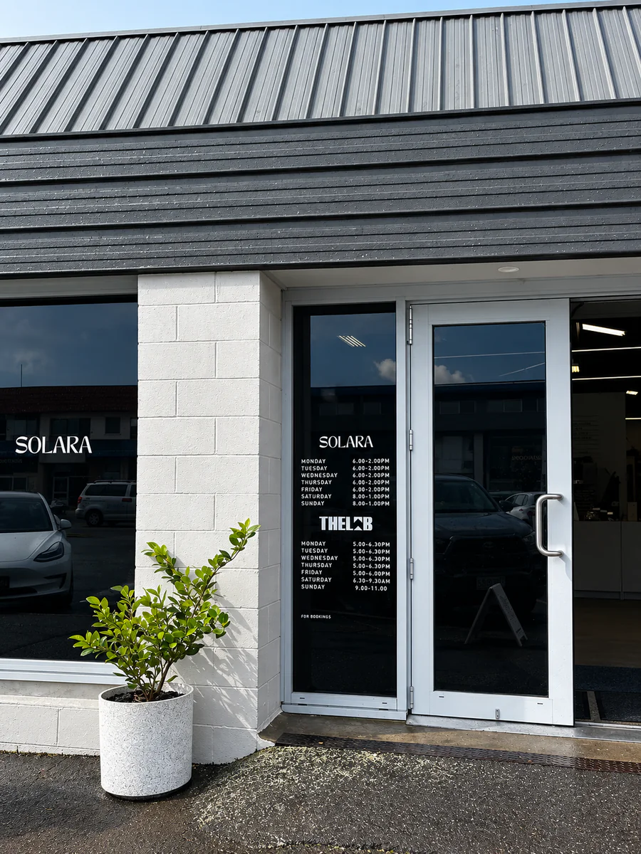 The entrance to SOLARA on Saint John Street