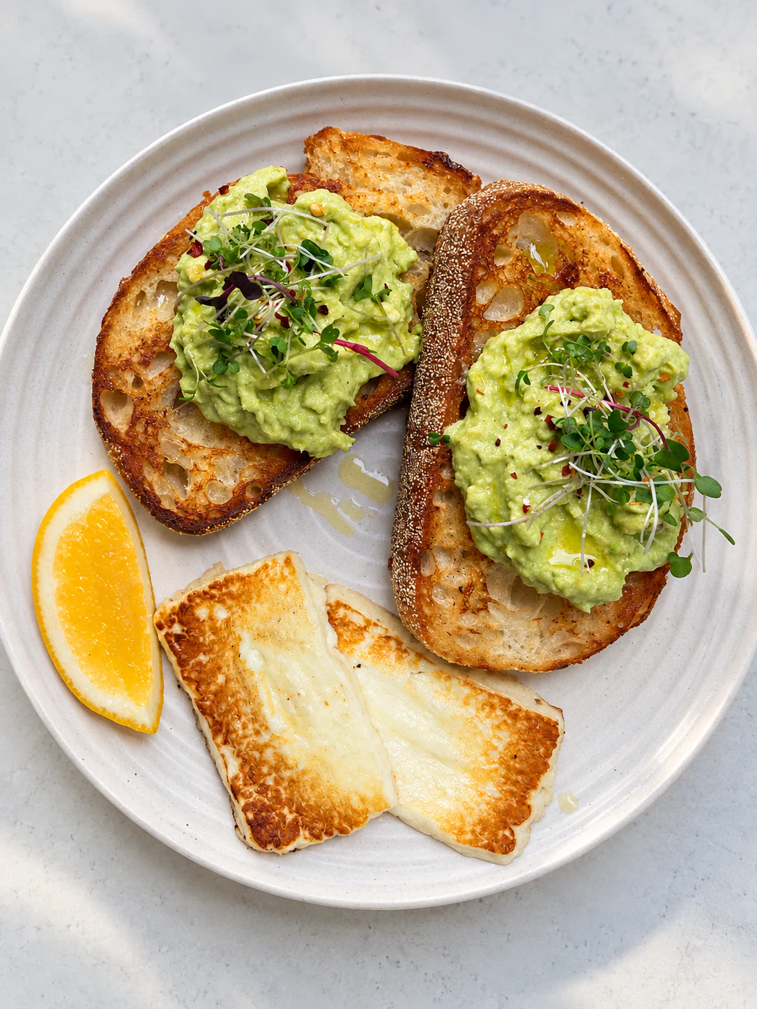 Avocado toast on a plate
